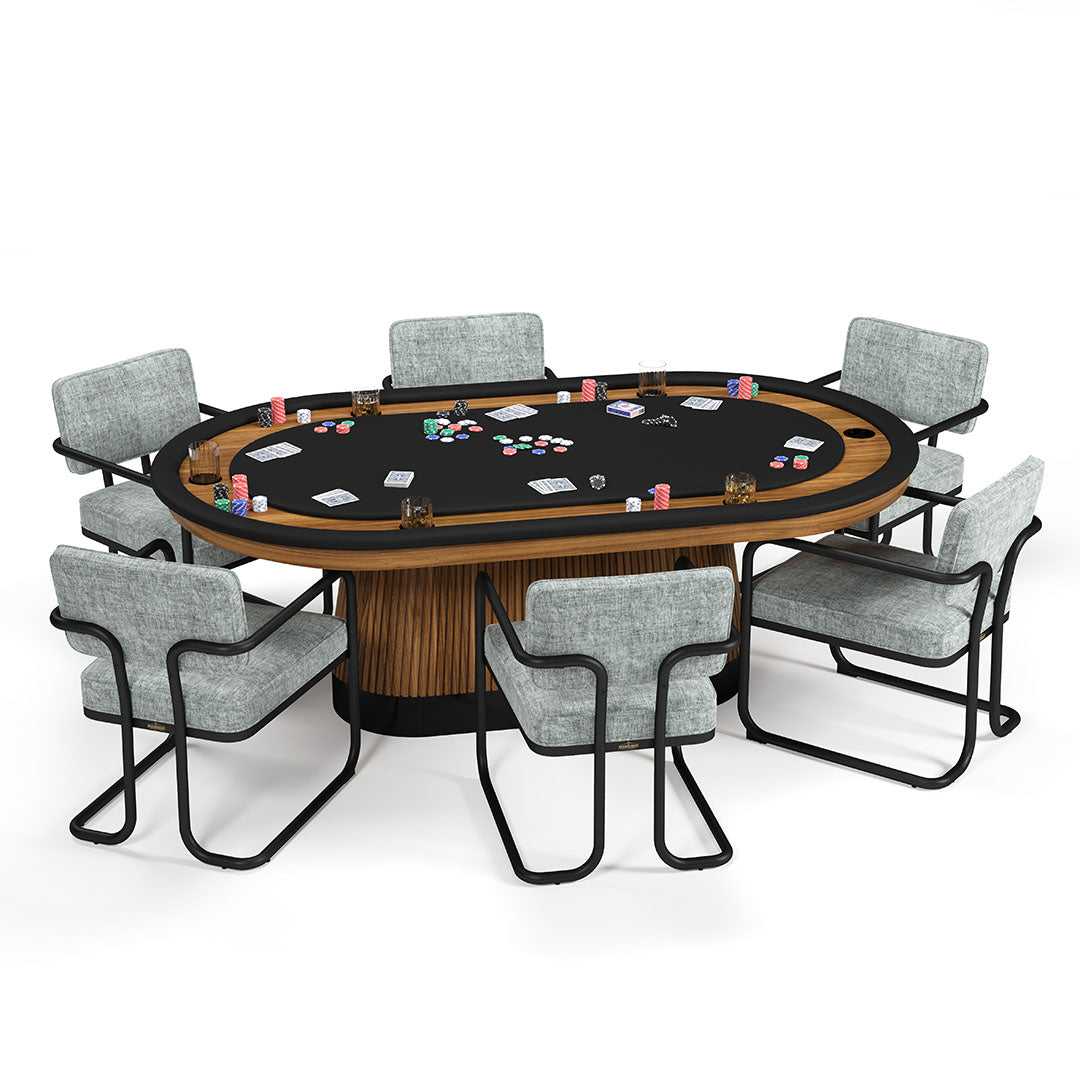 PRO84TXTBL - Prohibition Texas Hold'em Poker Table Set